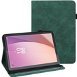 Puzdro s chlopňou pre Lenovo Tab M9, flower, zelený