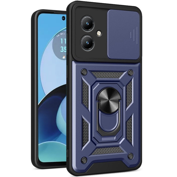 Obal na mobil pre Motorola Moto G14, CamShield Slide, modré