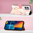 Klapkové puzdro pre Xiaomi Redmi Note 13 Pro 4G / Xiaomi Redmi Note 14S / Xiaomi Poco M6 Pro 4G, Wallet, Marble ružové