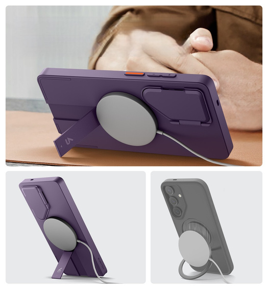 Puzdro pre Samsung Galaxy S25 Ultra, Suritch Shockproof, pre MagSafe, fialové