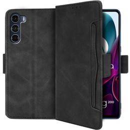 Klapkové puzdro pre Motorola Moto G200 5G/Edge S30, Card Slot, čierne