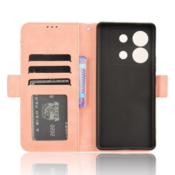 Klapkové puzdro pre Infinix Zero 30 5G, Card Slot, ružové