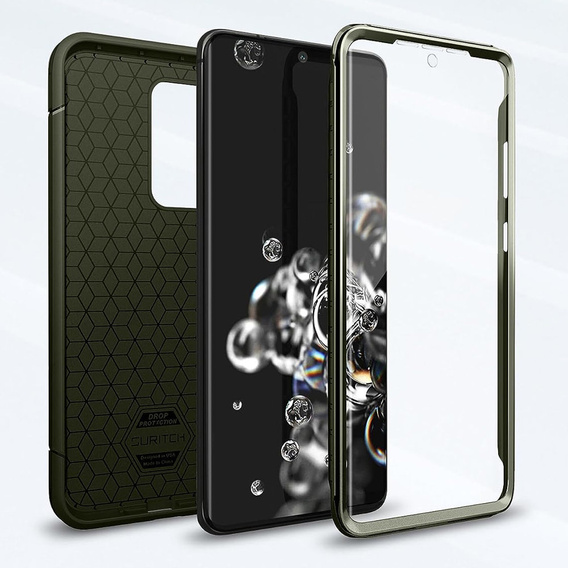 Obal na mobil pre Samsung Galaxy S20 Ultra, Suritch Basic (Two Frames), zelený