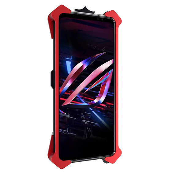 Pancierované puzdro pre Asus ROG Phone 6 5G, Aluminum Alloy, čierna / červená