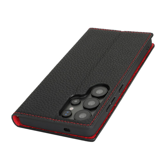 Klapkové puzdro pre Samsung Galaxy S25 Ultra, Litchi Skin Grain, čierne