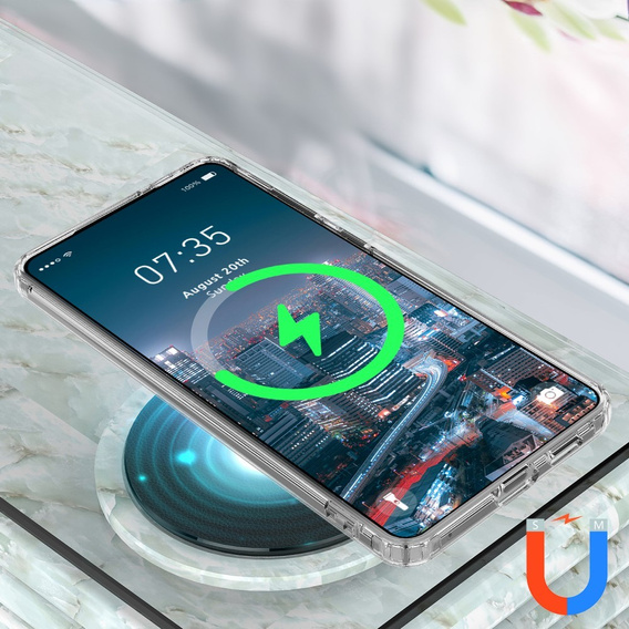 Puzdro pre Samsung Galaxy S25 Edge, Fusion Hybrid, pre MagSafe, priehľadné