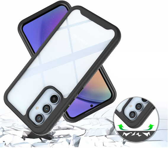 Puzdro pre Samsung Galaxy A54 5G, Shockproof, s fóliou, čierne