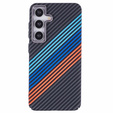 Puzdro pre Samsung Galaxy S25+ Plus, Carbon Fiber MagSafe, tmavomodré