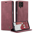 CASEME puzdro pre Samsung Galaxy M33 5G, Leather Wallet Case, bordové