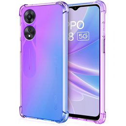 Puzdro pre Oppo A78 5G, Gradient Dropproof, Fialová / modrá