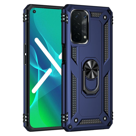 Pancierované obal na mobil pre OPPO A54 5G/A74 5G/A93 5G, Nox Case Ring, modré