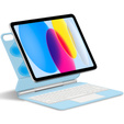 Puzdro s klávesnicou pre iPad 10.9" 2022 (10 gen.) / iPad 11" 2025 A16 (11 gen.), Magnetic Keyboard Touchpad, modré