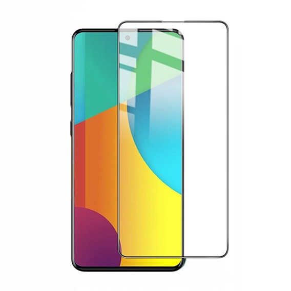 Tvrdené sklo Mocolo Full Glue pre Samsung Galaxy A71, čierny rám