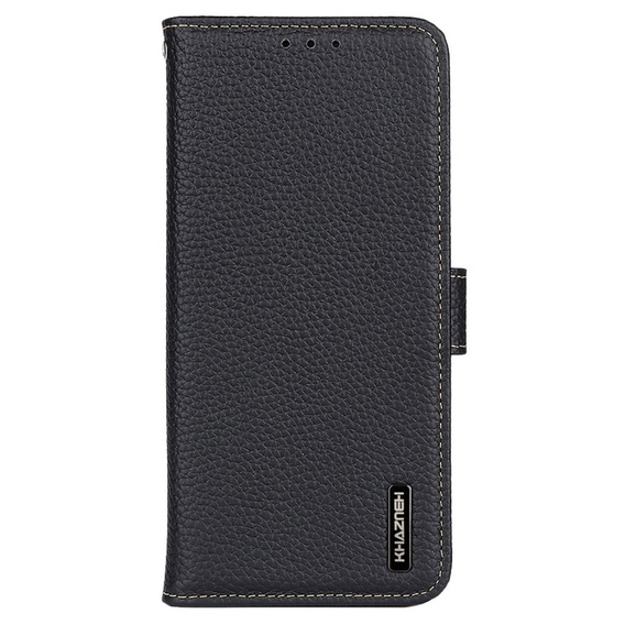 KHAZNEH RFID puzdro pre OnePlus 12R, Litchi Texture, čierne