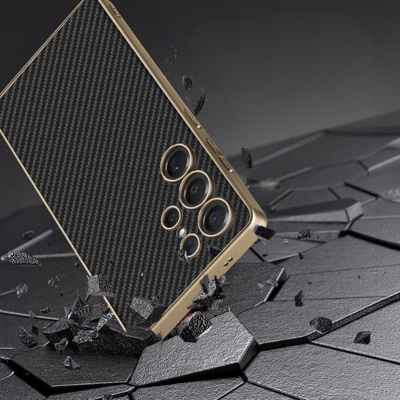 Puzdro pre Samsung Galaxy S25 Ultra, GKK Leather, carbon čierne