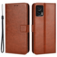 Klapkové puzdro pre Motorola Edge 30 Neo 5G, Crazy Horse Wallet, hnedé