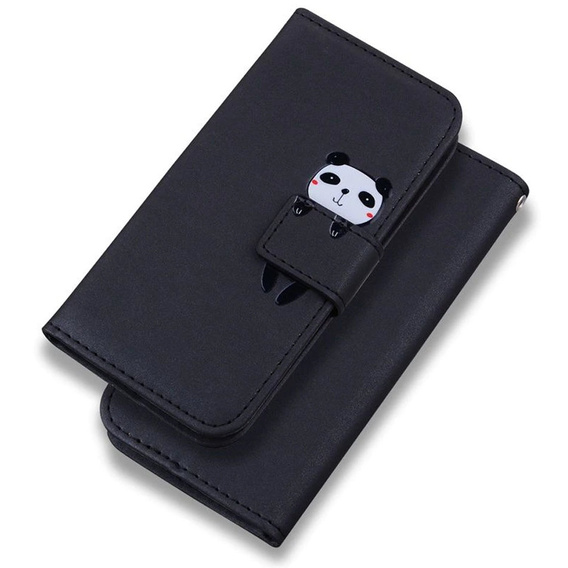 Klapkové puzdro pre Xiaomi Redmi Note 8 Pro, Wallet Panda, čierne