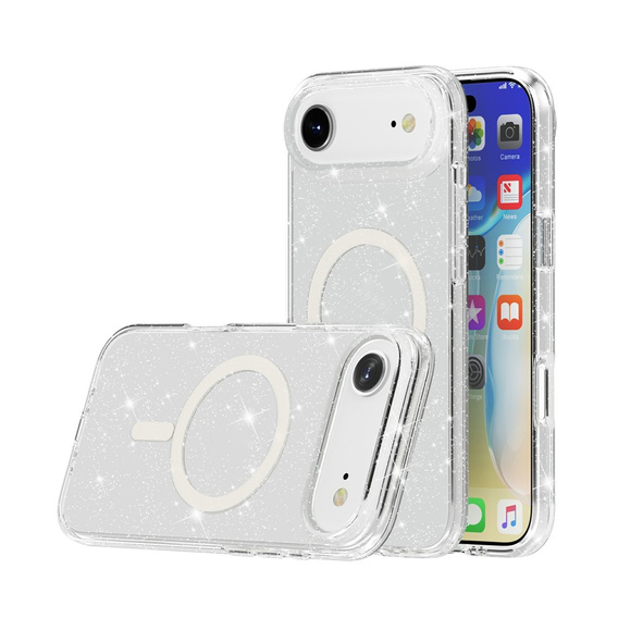 Puzdro pre iPhone Air, pre MagSafe, trblietavé, priehľadné