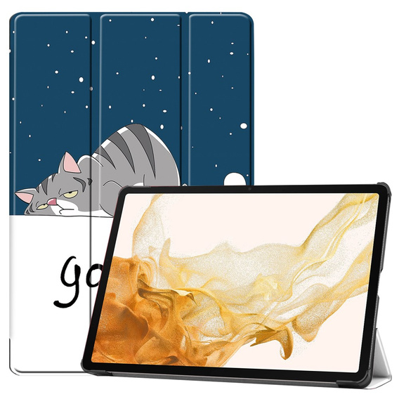 Puzdro pre Samsung Galaxy Tab S9 Plus, Smartcase, sleeping cat