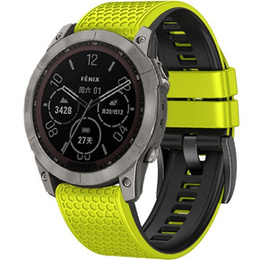 Silikónový remienok pre Garmin Fenix 7 / Forerunner 965 / 955 / 945 / 935, žltý / čierny