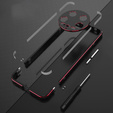 Puzdro pre Xiaomi 14 Ultra, Armor Bumper, s krytom objektívu, čierna / červená