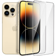 2x tvrdené sklo pre iPhone 14 Pro Max, ERBORD 9H Hard Glass na displeji