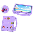 Detské puzdro pre Samsung Tab A8 X200 / X205, Cute Patterns, so stojanom, fialové