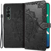 Klapkové puzdro pre Samsung Galaxy Z Fold 4 5G, Mandala, čierne