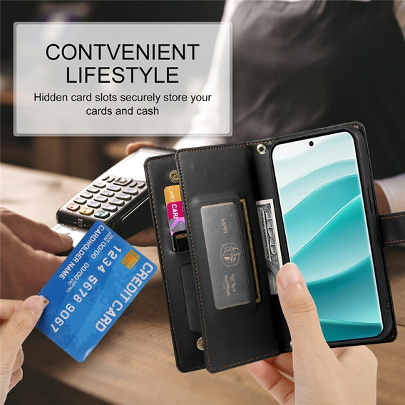 Flipové puzdro so zipsovým vreckom pre Xiaomi Redmi Note 15 Pro Plus 5G