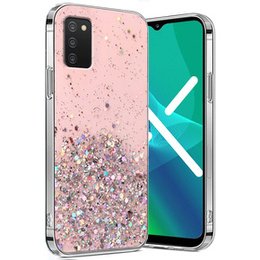 Obal na mobil pre Samsung Galaxy A03s, Glittery, ružové