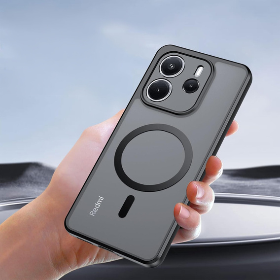 Puzdro pre Xiaomi Redmi Note 14 4G, pre MagSafe, ERBORD Matt Case, čierny + sklo na displej