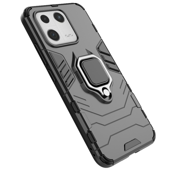 Obal na mobil pre Xiaomi 13, Kickstand Ring, čierne