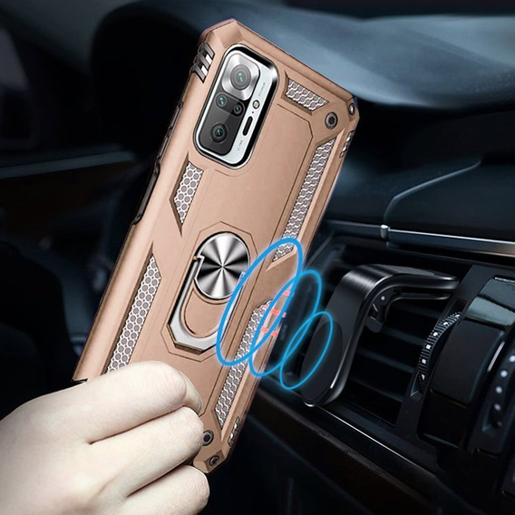 Pancierované obal na mobil pre Xiaomi Redmi Note 10 Pro, Nox Case Ring, zlaté