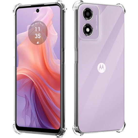 Obal na mobil pre Motorola Moto E14, Dropproof, priehľadné