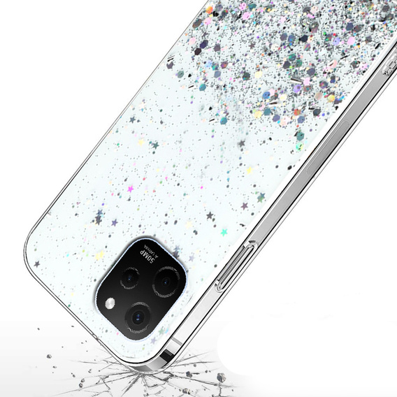 Obal na mobil pre Huawei Nova Y61, Glittery, priehľadné