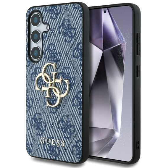 GUESS Obal na mobil pre Samsung Galaxy S25, 4G Big Metal Logo, modré