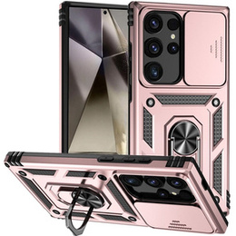 Obal na mobil pre Samsung Galaxy S24 Ultra, CamShield Slide, ružové rose gold