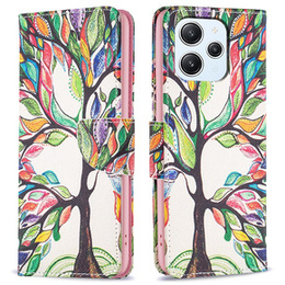 Klapkové puzdro pre Xiaomi Redmi 12 4G, Wallet, tree of life, biele