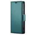 Puzdro pre Oppo Reno 14 F / 14 FS, ERBORD Glossy Litchi, flipová peňaženka, zelený