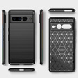 Obal na mobil pre Google Pixel 7 Pro, Carbon, čierne