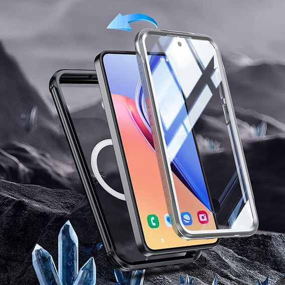 Puzdro pre Samsung Galaxy S24, Shockproof, s fóliou na displej, pre MagSafe, čierne