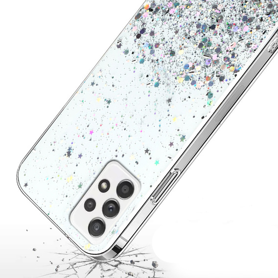 Obal na mobil pre Samsung Galaxy A53 5G, Glittery, priehľadné