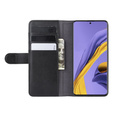 Klapkové puzdro pre Samsung Galaxy A51, Leather Flexi Book, čierne