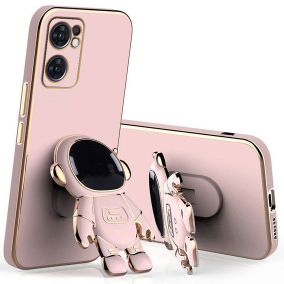 Obal na mobil pre Oppo Reno 7 5G, Astronaut, ružové