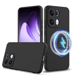 Obal na mobil pre Oppo Reno13 Pro 5G, Silicone MagSafe, čierne