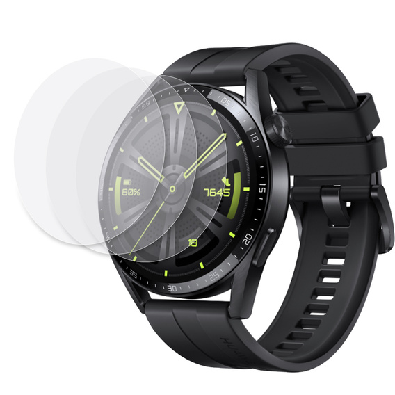 3x ERBORD Hydrogélová fólia pre Huawei Watch GT 3 46mm