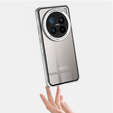 Puzdro pre Vivo X200 Pro 5G, Magnetic Dual Glass, strieborné