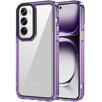 Obal na mobil pre Oppo Reno 12, Fusion Hybrid, transparentné / fialové