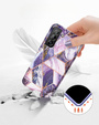 Obal na mobil pre Samsung Galaxy S21 FE, Suritch Full Body Marble, fialové