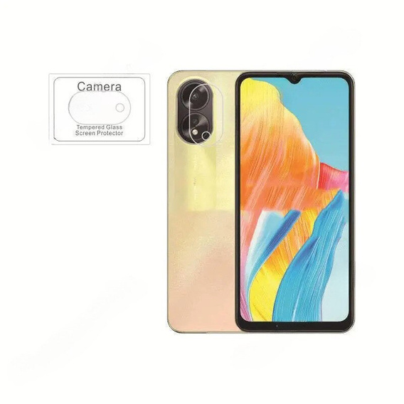Tvrdené sklo na fotoaparát pre Oppo A18 4G / A38 4G, priehľadné